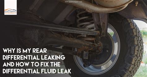 differential leaking oil|Rear Differential Leak – Causes and How to Fix the Leak